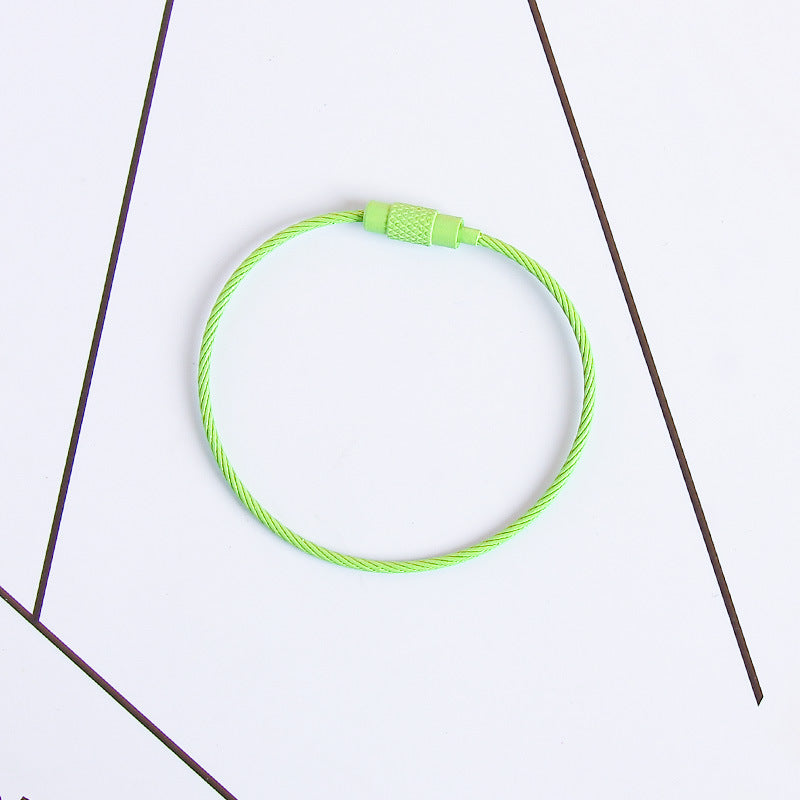 Wholesale Metal DIY Color Spray Painted Wire Ring Diameter 5cm Keychain Accessories